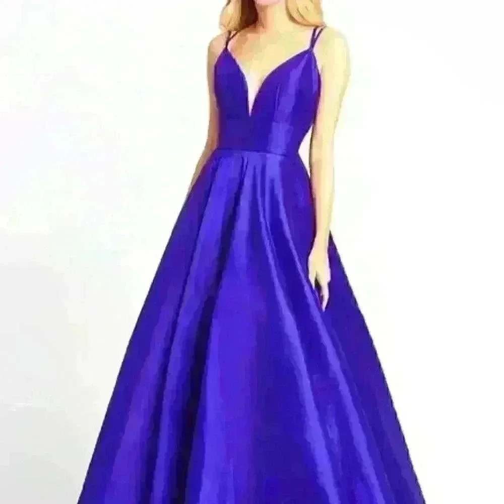 Mac Duggal Taffeta Prom Ball Gown sz 10 - Picture 1 of 2